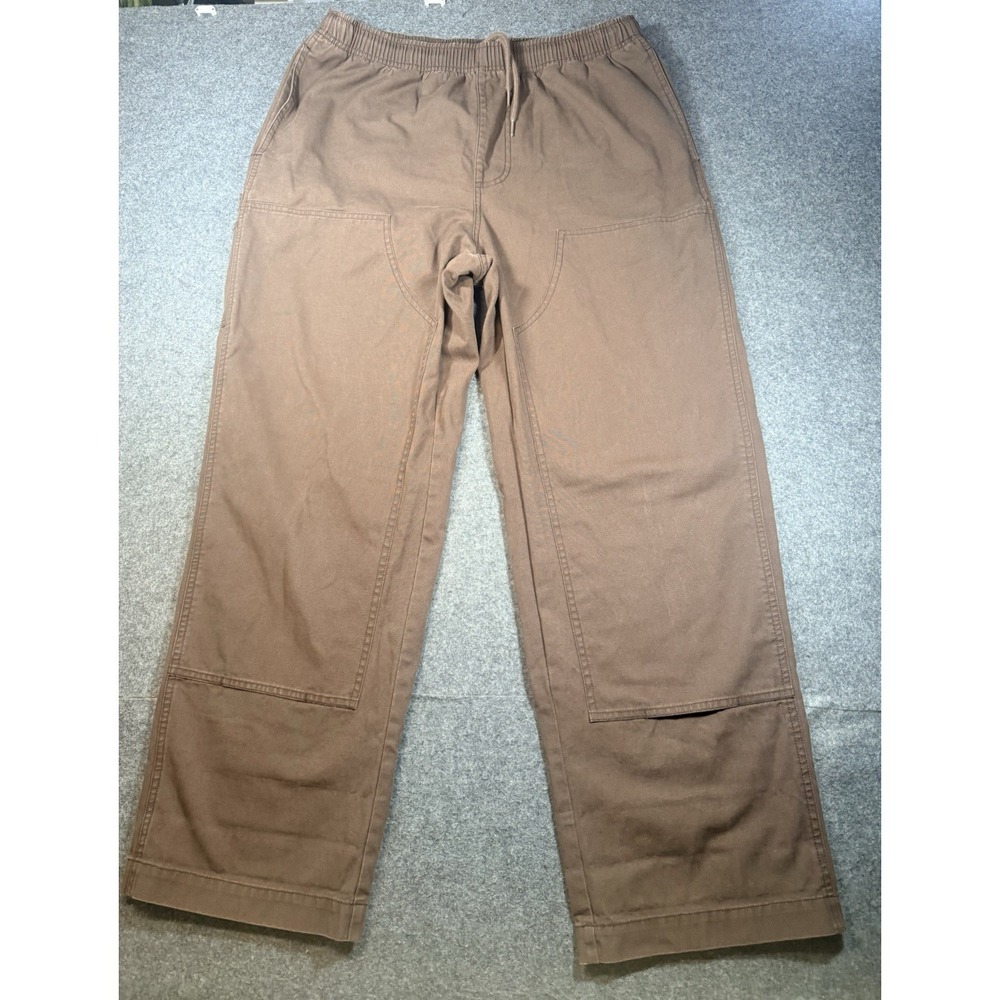 Obey Brown Canvas Elastic Waist Carpenter Pants Size M